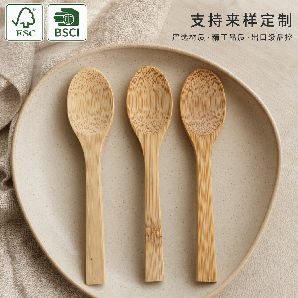 Cuchillos de bambú cuchillos de bambú cepillo de dientes cuchillos de comida occidental cuchillos de bambú cucharas portátiles fábrica al por mayor