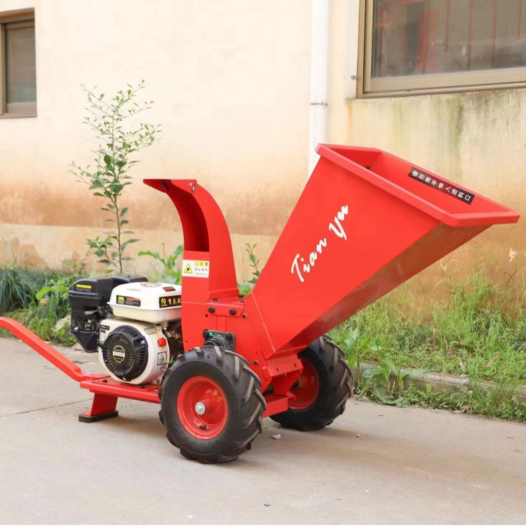 小型手推汽油树枝粉碎机 电动园林粉碎机 家用柴油新款树枝碎枝机