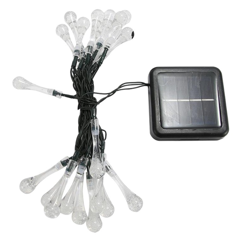 Cono de hielo solar de color luz de vacaciones de Navidad luz de baja tensión impermeable Cadena de luz pequeña gota de agua LED solar gota de agua luz de color