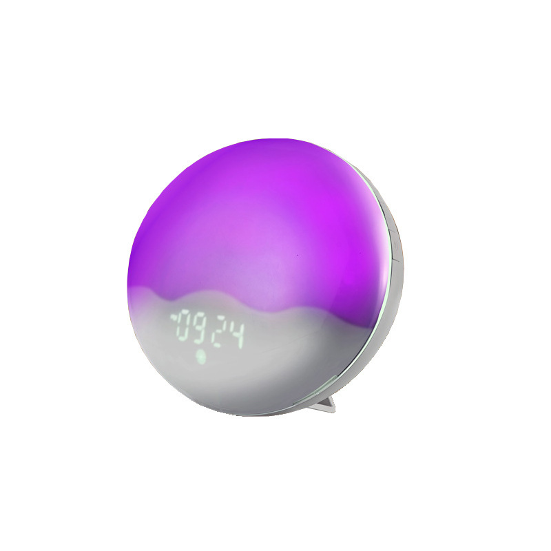 Creativa Oval amanecer despertador luz electrónica simulación puesta de sol ruido blanco hipnosis colorido ambiente Altavoz Bluetooth