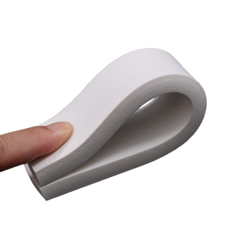 Personalizado cuadrado blanco espuma de silicona puerta y ventana sellado barrera de esponja de goma de silicona resistente a altas temperaturas aislamiento acústico reducción de ruido a prueba de fugas