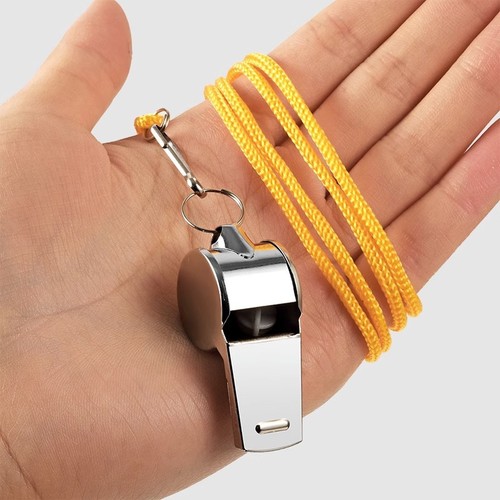 Manufacturer whistle metal training referee sports teacher children high pitch outdoor military kindergarten stainless steel whistle