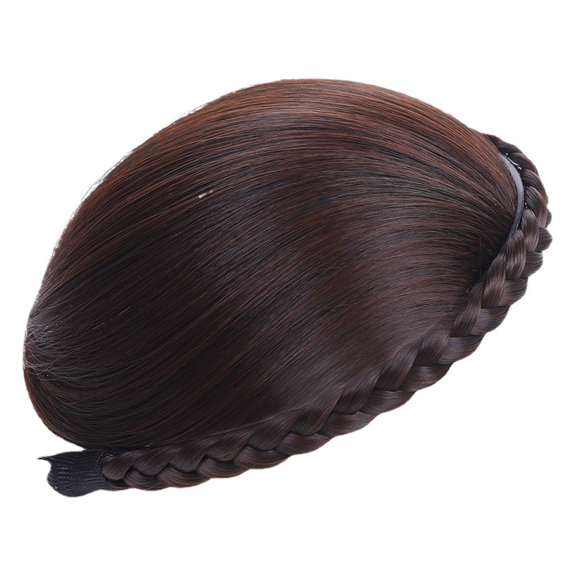 Peluca flequillo Twist trenza banda de pelo flequillo señoras flequillo recto pieza de la peluca cortina de cabeza falsa Red Rojo natural flujo falso Mar