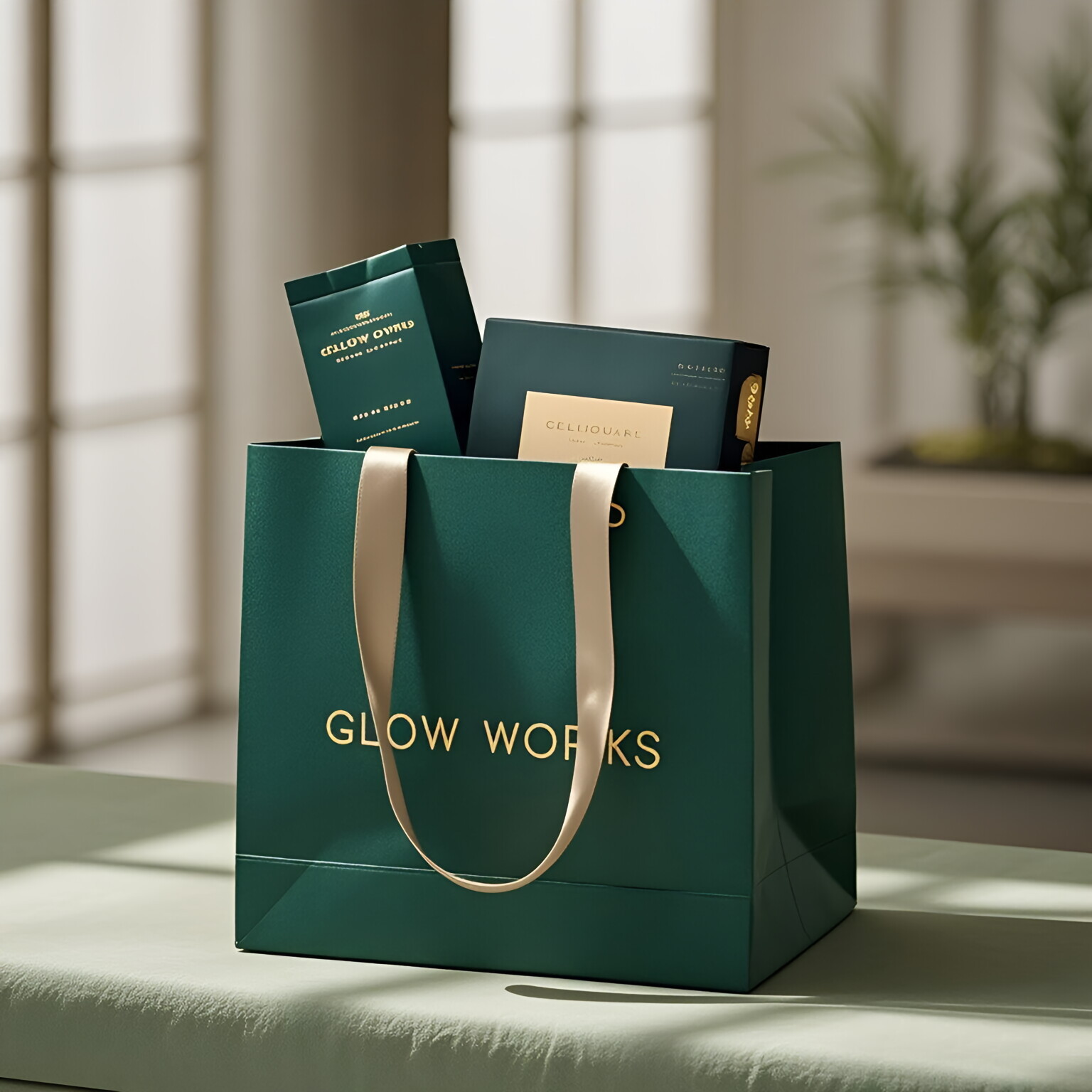 纸袋啶制手提袋礼品袋服装店礼品袋子轻奢高档派对锁骨烘培橱窗