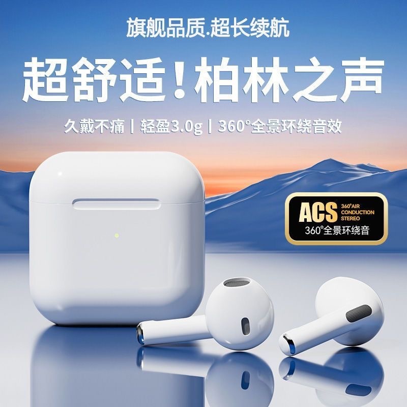 无线蓝牙耳机新款华强北Pro4半入耳式高音质降噪适用于苹果安卓|undefined