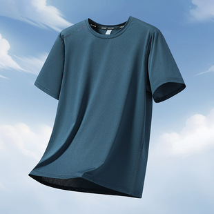 Short-Sleeved T-Shirts for Men and Women in Summer Thin Ice Silk Quick-Drying Loose Large Size Plus Fat Breathable Cool Half-Sleeved T-Shirt Sports