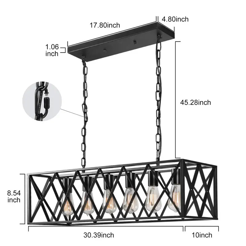 Zhongshan lámparas de techo iluminación de decoración del hogar lámpara de lámpara de lámpara de comedor lámpara cubierta de lámpara sala de estar dormitorio estilo retro americano