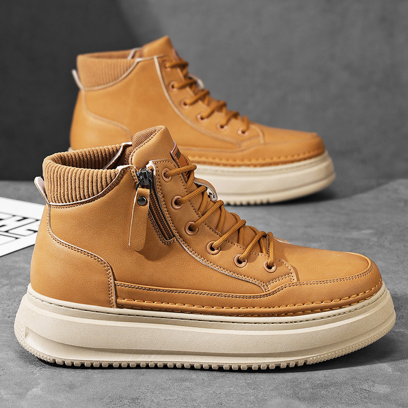 Popular Men's Shoes 2025 New Outdoor Hiking Casual Boots Men's Autumn and Winter Shoes Men's Trendy Shoes Thick-Soled High-Top Shoes Popular Men's Shoes 2025 New Outdoor Hiking Casual Boots Men's Autumn and Winter Shoes Men's Trendy Shoes Thick-Soled High-Top Shoes