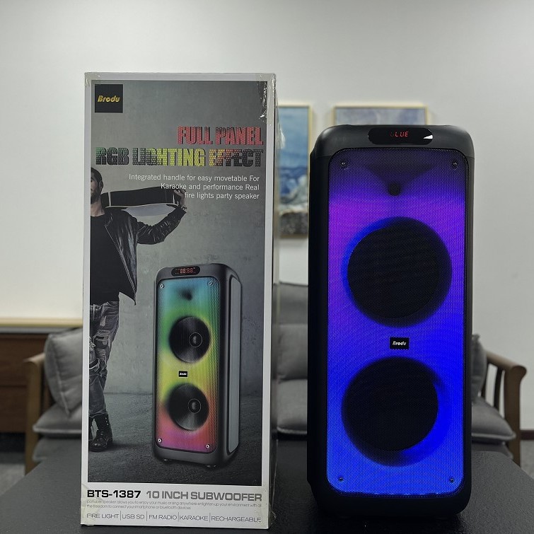 Altavoz Bluetooth portátil BTS-1387 doble 10 pulgadas