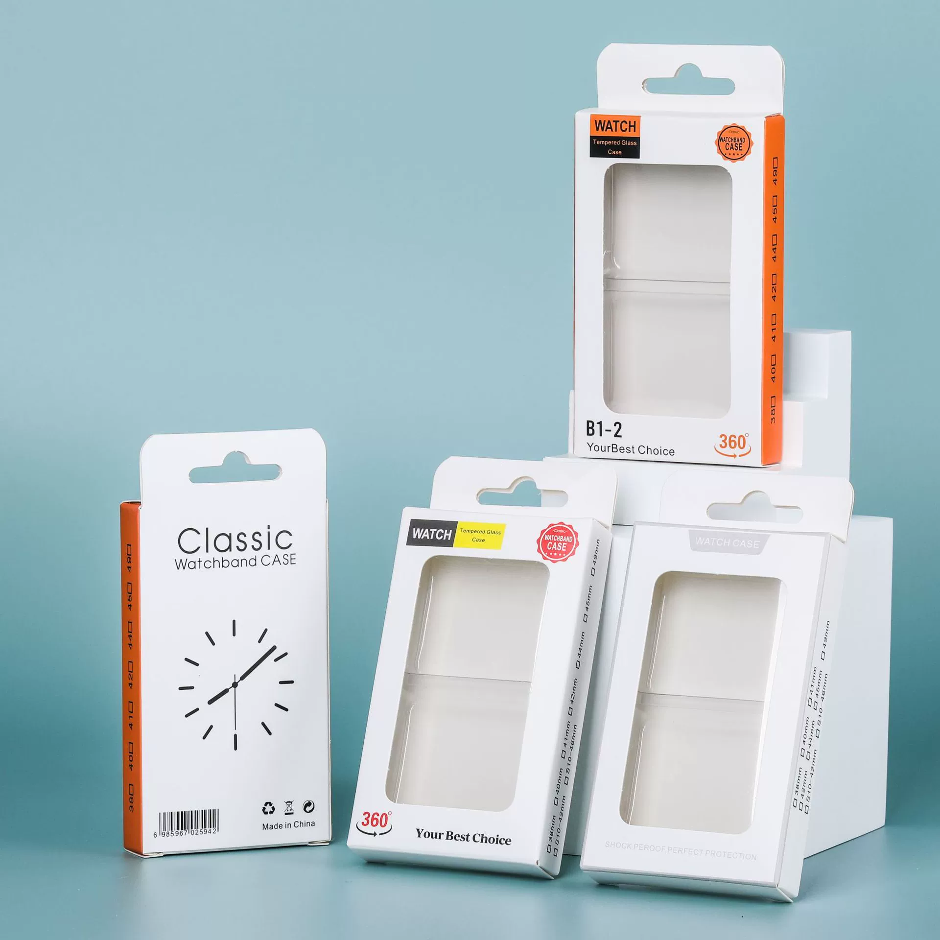 Хит продаж: футляр для часов Apple Huawei, двухкомпонентная картонная упаковка с окошком, подарочная коробка, упаковка для часов