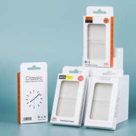 热卖现货苹果华为表壳二合一纸盒包装盒开窗吸塑礼盒手表壳包装盒