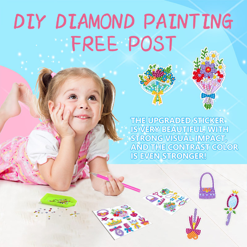 La princesa de dibujos animados más vendida pintura decorativa de diamantes pegatinas gratis pegatinas DIY pegatinas de pared de ladrillo pegatinas hechas a mano para niños pegatinas de diamantes redondos