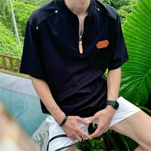 【毒家现货】2025夏季新款驴家拉链绿宝石铆钉短袖T恤男女上衣
