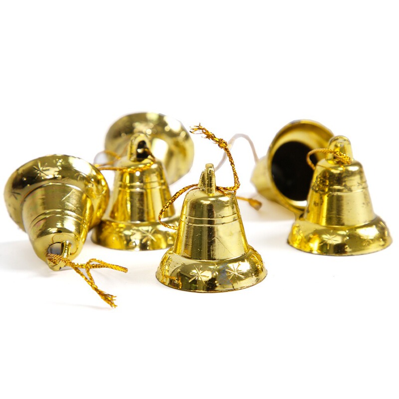 Christmas Tree DIY Bell Pendant Christmas Party Decoration Props 3cm Plastic Open Gold Bell Ornament Christmas Tree DIY Bell Pendant Christmas Party Decoration Props 3cm Plastic Open Gold Bell Ornament