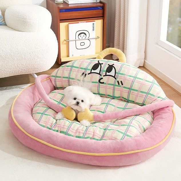 狗窝四季通用中小型犬比熊公主床猫咪睡觉的垫子冬天保暖