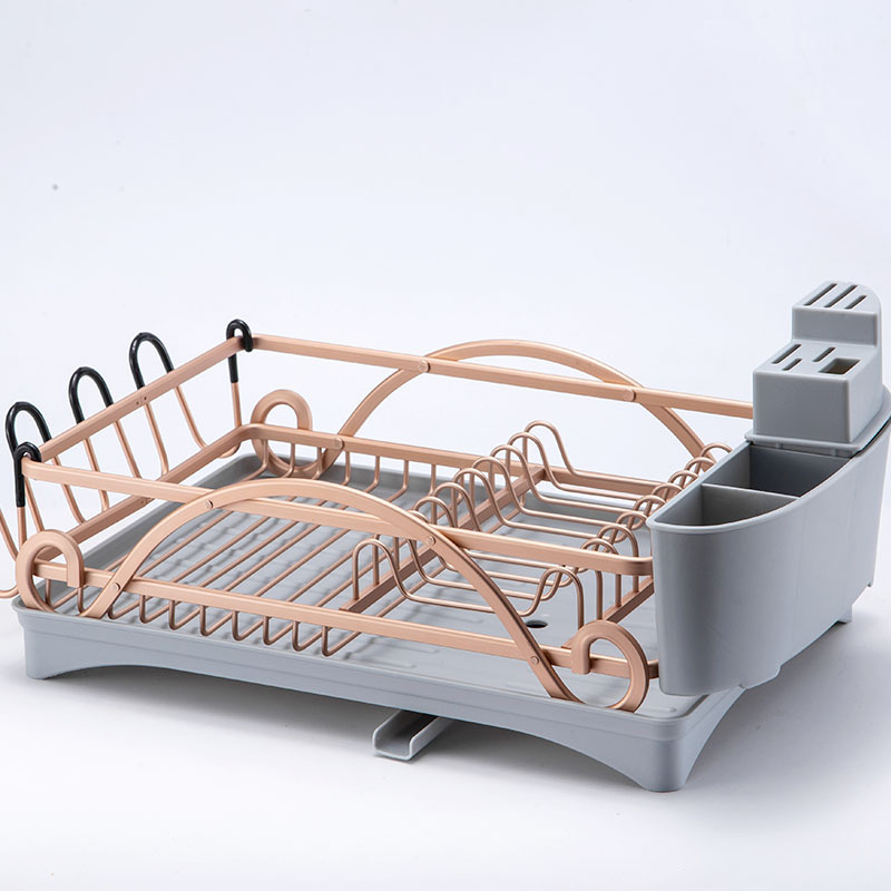Bandeja de aluminio plato de drenaje bandeja de cocina estante de una sola capa multicolor hogar almacenamiento rack