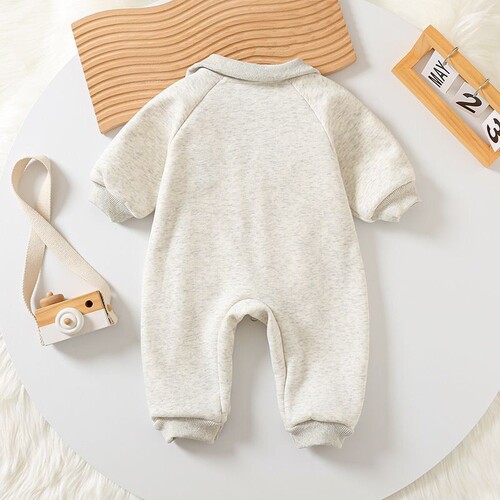 Baby one-piece clothing Spring and Autumn 0-6 months Haaha clothing cute and funny crawling suit Korean version baby outdoor clothing