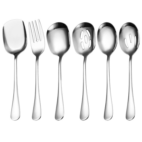 Stainless steel public spoon kitchen Western food hotel large rice serving spoon serving self-service spoon