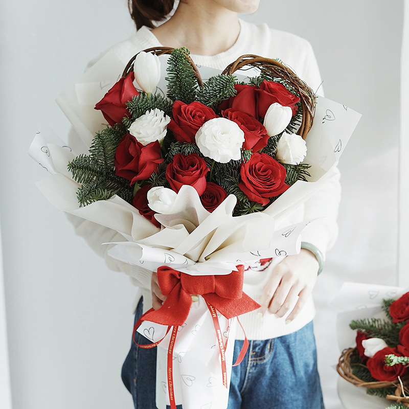 Huaxi Cynthia papel amor amor amoroso película mate papel elegante ramo de flores de papel de embalaje de regalo papel de flores