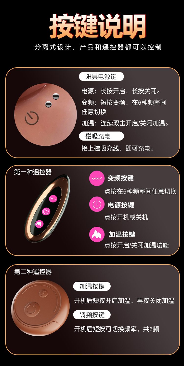 Jiuai Realistic Silicone Dildo with Remote-Controlled Vibrating Bullet, Skin Tone — detail image 20