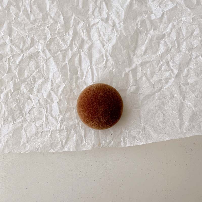 植绒面包珠毛绒多色彩18mm无孔diy手工发夹发圈材料饰品配件散珠|undefined