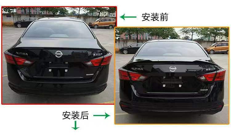 Suitable for 2019-2021 Nissan 7th generation new Teana rear spoiler, modified sporty style, no-drill decorative spoiler
