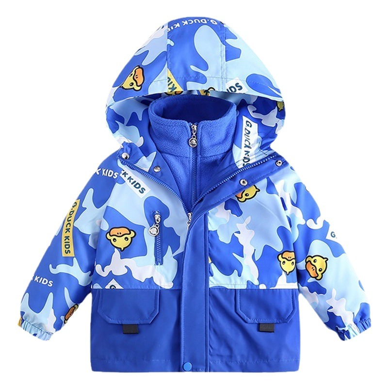 Little Yellow Duck Children's Jacket New Three-In-One Suit Boys Girls Spring and Autumn Children's Clothing Baby Kindergarten