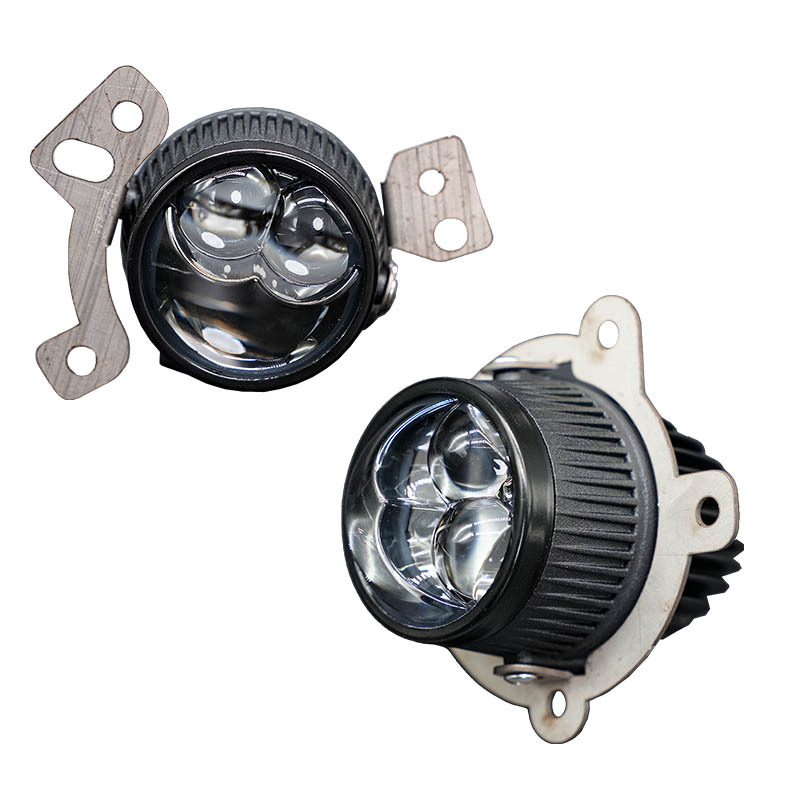 2.0 pulgadas doble luz doble luz directa LED lente de lámpara de niebla láser adaptable para soporte universal a prueba de agua