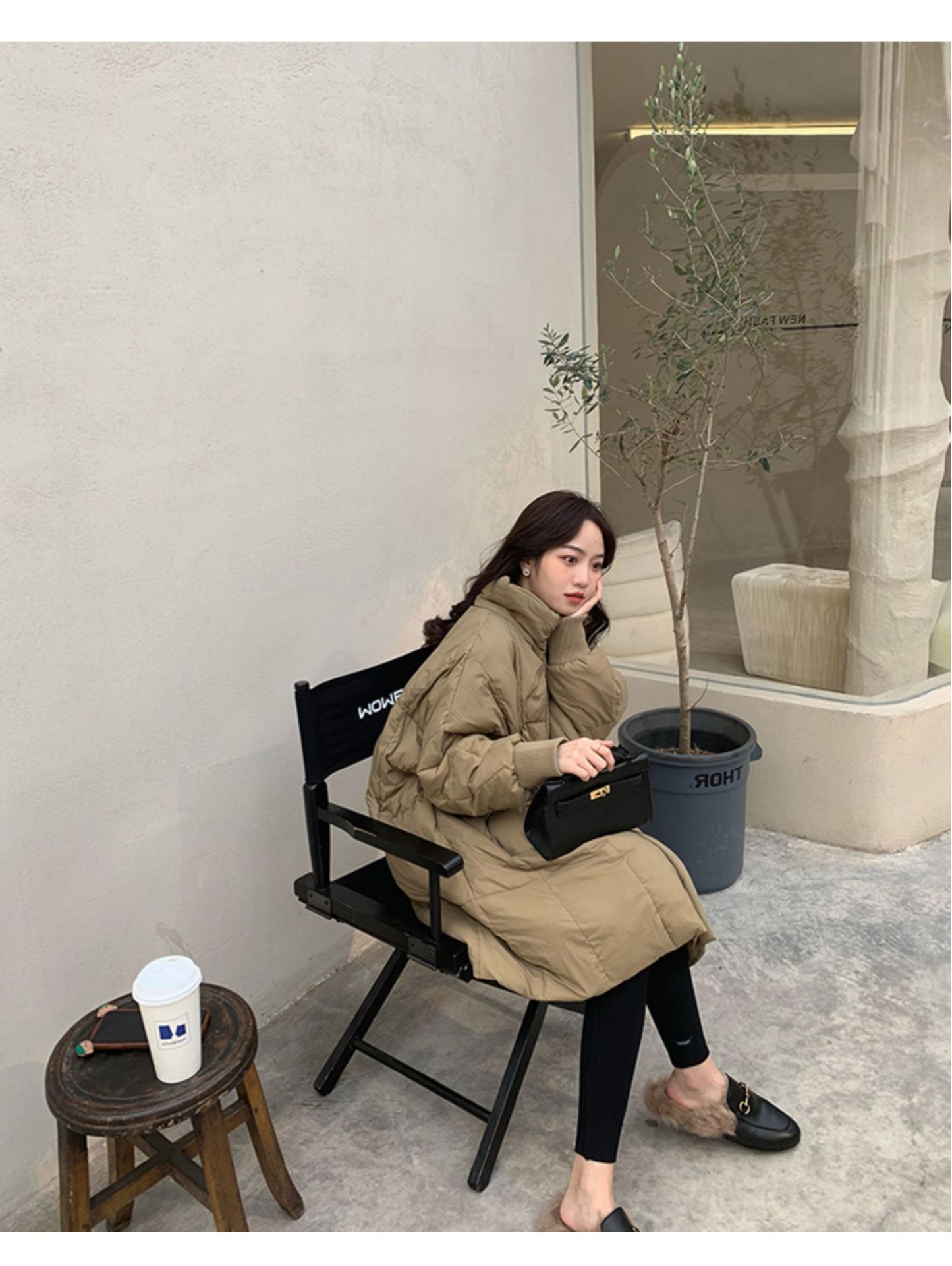 Women's Long Cotton Coat Thickened Retro Mid Length Winter Jacket_voghion.com
