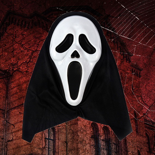 Cross-border hot selling horror mask children's single piece scream mask grim reaper ghost face ghost halloween mask wholesale