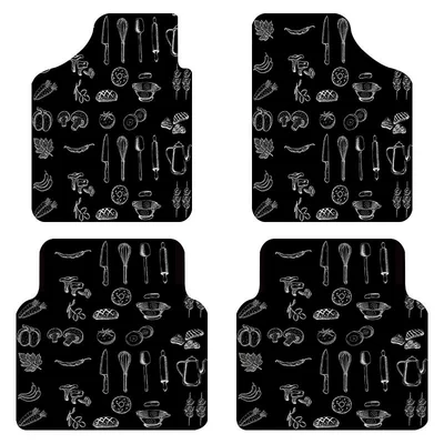Car Mats, Four-Piece Set, Sedan – Universal Foot Pad - cooking-main-driver-co-pilot-two-piece