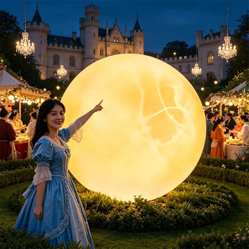 Glowing Moon Lamp, Popular Online Moon-Shaped Lawn Light, Outdoor Waterproof Solar Led Decorative Light, Ambiance Light Glowing Moon Lamp, Popular Online Moon-Shaped Lawn Light, Outdoor Waterproof Solar Led Decorative Light, Ambiance Light