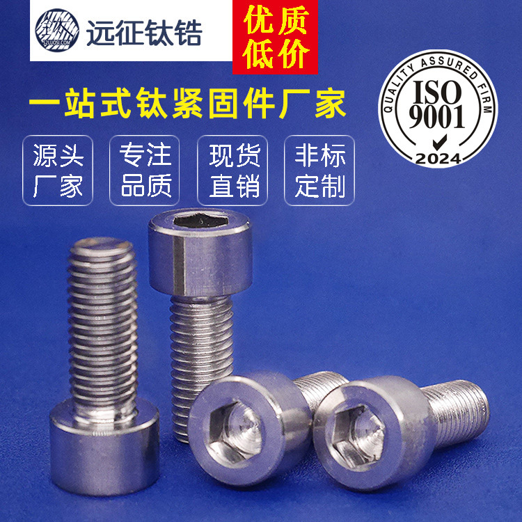 钛螺丝 M10 钛内六角螺丝 M10*80-M10*120 DIN912 钛螺钉