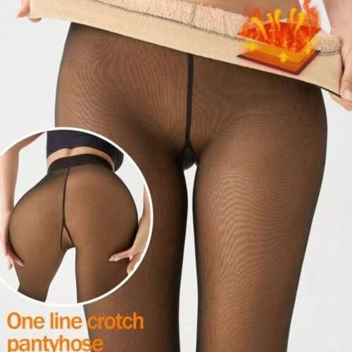 Increase black transparent skin, bare legs, autumn and winter artifact, add velvet, thick anti-hook silk to keep warm, wear leggings and pantyhose