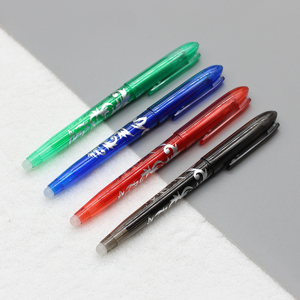 Creative thermal erasable gel pen suit 8 color 12PVC box personalized packaging insert pattern color erasable gel pen