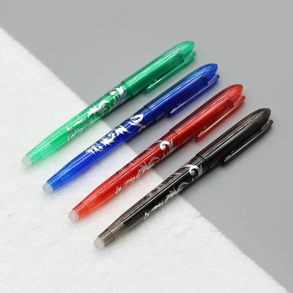 Creative thermal erasable gel pen suit 8 color 12PVC box personalized packaging insert pattern color erasable gel pen