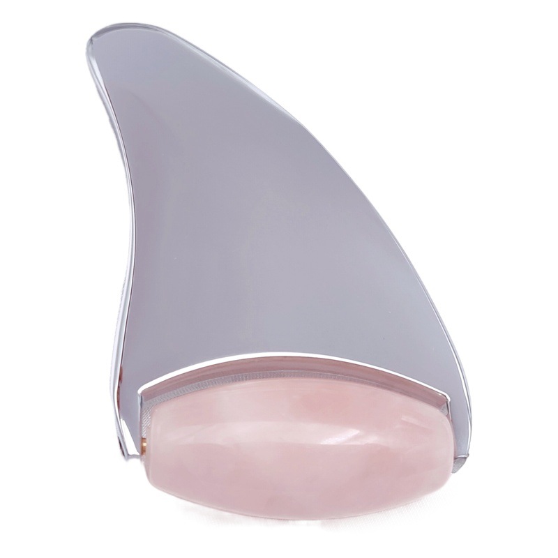 New product powder Crystal Jade rice beads metal scraping board horn finger scraping board rolling scraping massage beauty stick