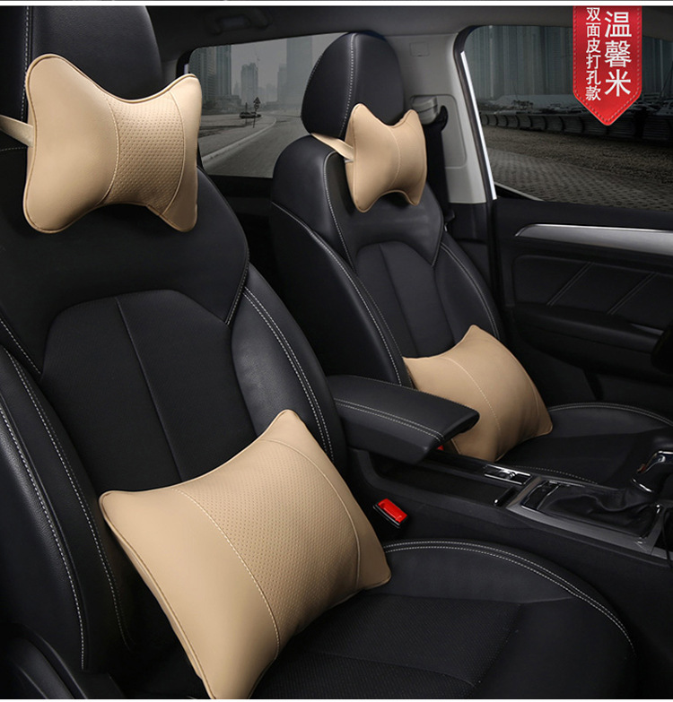 Car Headrest, Car Seat Neck Pillow, Car Lumbar Support Pillow, Backrest Bone Pillow, Car Logo, High Elasticity