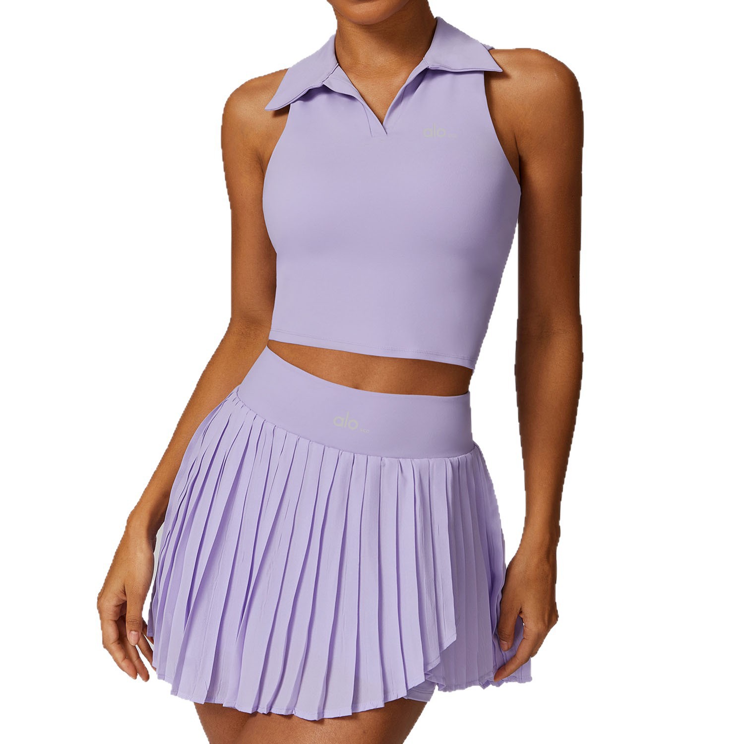 Alosco Summer Quick-Dry Pleated Skirt for Women, Quick-Dry Yoga Fitness Short Skirt, Anti-Exposure Tennis Skirt, Golf Skirt Set