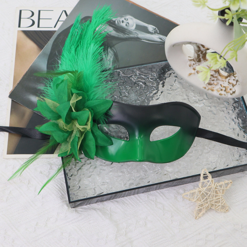 Ventas transfronterizas de flores laterales máscaras de media cara máscaras de maquillaje de baile máscaras de pareja máscaras de fiesta máscaras de ojos decoracionales sexy