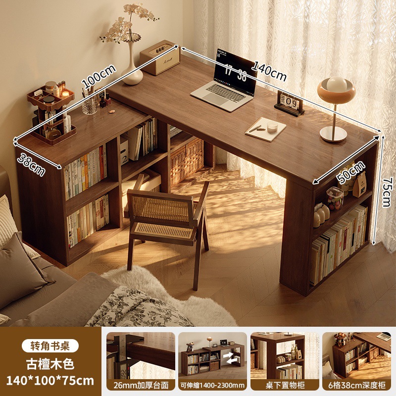 Estricta selección de escritorio de esquina de madera sólida estante de escritorio escritorio en una mesa dormitorio hogar cómoda esquina tipo l escritorio de computadora