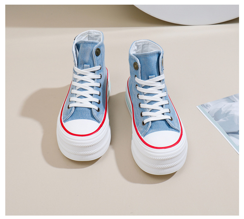 Damen Running Schuhe Mit Dicker Sohle Aus Canvas Für Den Alltag_voghion.com