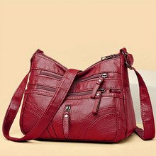 新款跨境外贸包包百搭女包斜挎包时尚软皮质感大容量单肩包妈妈包