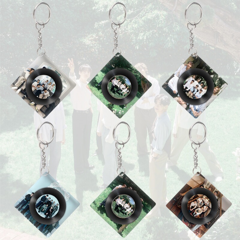 Jungkook Jimin V Jin Jhope Rm Suga Rotating Cd Acrylic Keychain Pendant Material