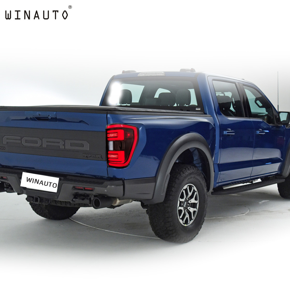 Aplicable al conjunto de la luz trasera FD F150 Raptor 2021 ennegrecido luz de freno LED con punto ciego
