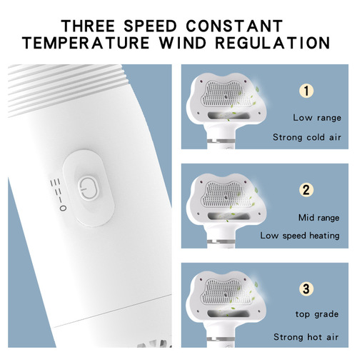 Cross-border pet cleaning and beauty comb hair dryer three-in-one cat and dog hair removal massage drying hair dryer comb