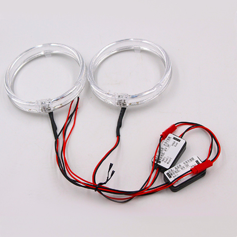 LED de alto brillo guía de luz ángel ojo 3.0 pulgadas 2.5 lente de automóvil lámpara decorativa ojo demonio LED ángel ojo diafragma