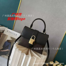 跨境货源25新款老花LockyBB锁头包单肩斜跨女包手提包实物带logo