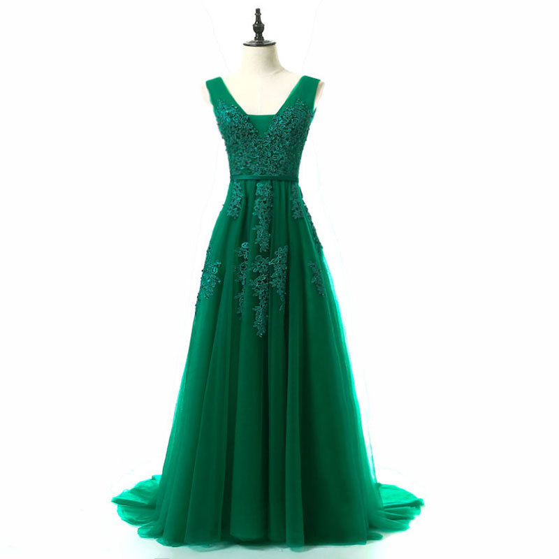 Vestido de Noche con Cuello en V para Mujer de Encaje Sin Mangas para Fiesta image 8