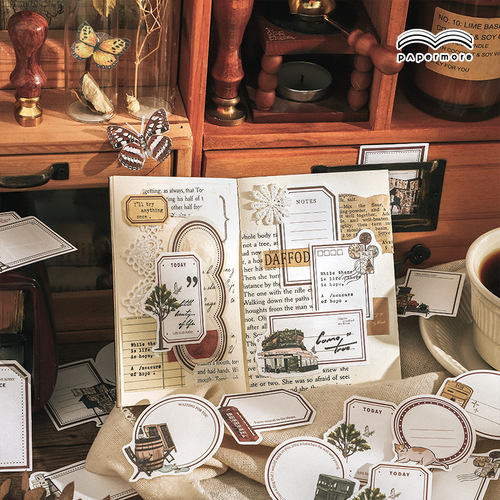 PaperMore material package, Retro Alien Handmade Journal Decoration Material Series, 30 pieces in one day.